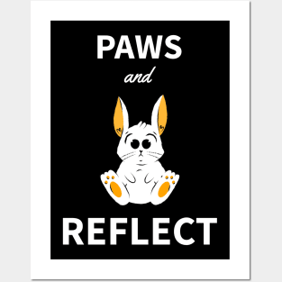 Paws and Reflect Rabbit Posters and Art